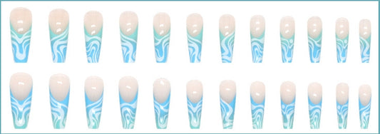 Long Wave - High quality machine made Press on nails