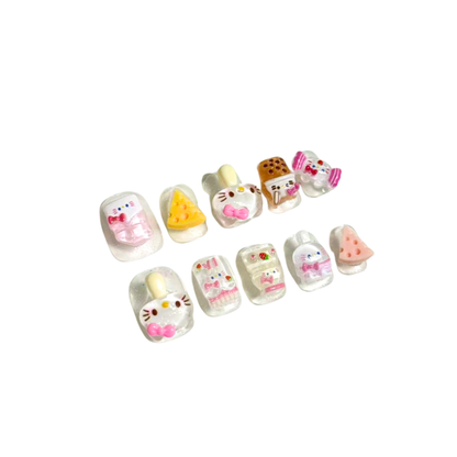 Vacation Kitty (Round Square)