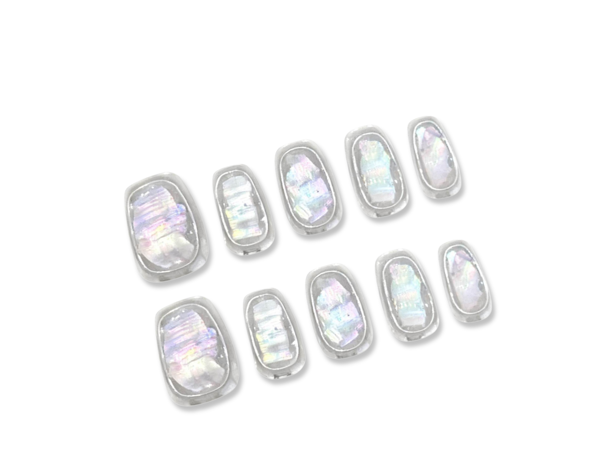 Mirror Wave handmade press-on nails — READY READY NYC