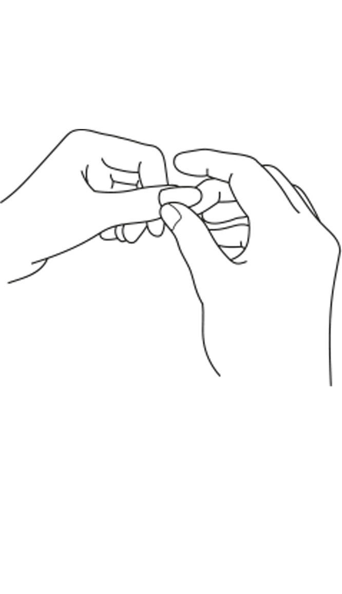 Step 6 - Press nail at 45 degrees