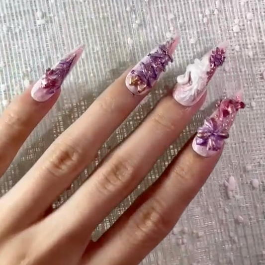Purple Dragon & Flower