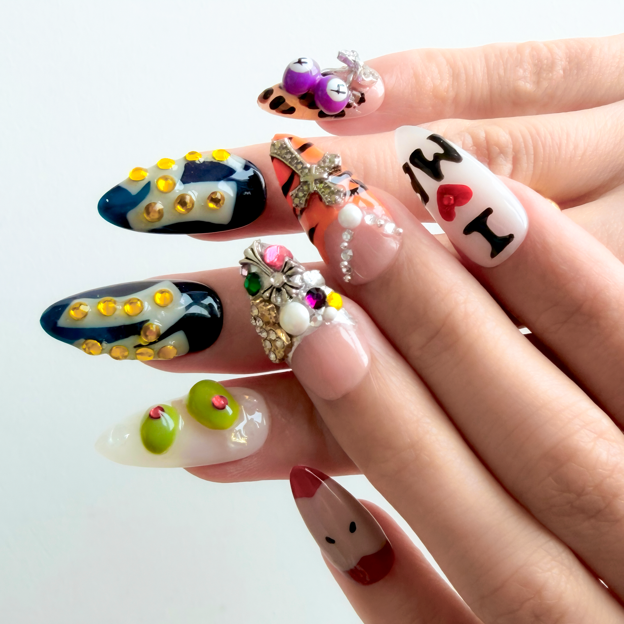 Rich Girl handmade press-on nails — READY READY x Yenah — READY READY NYC