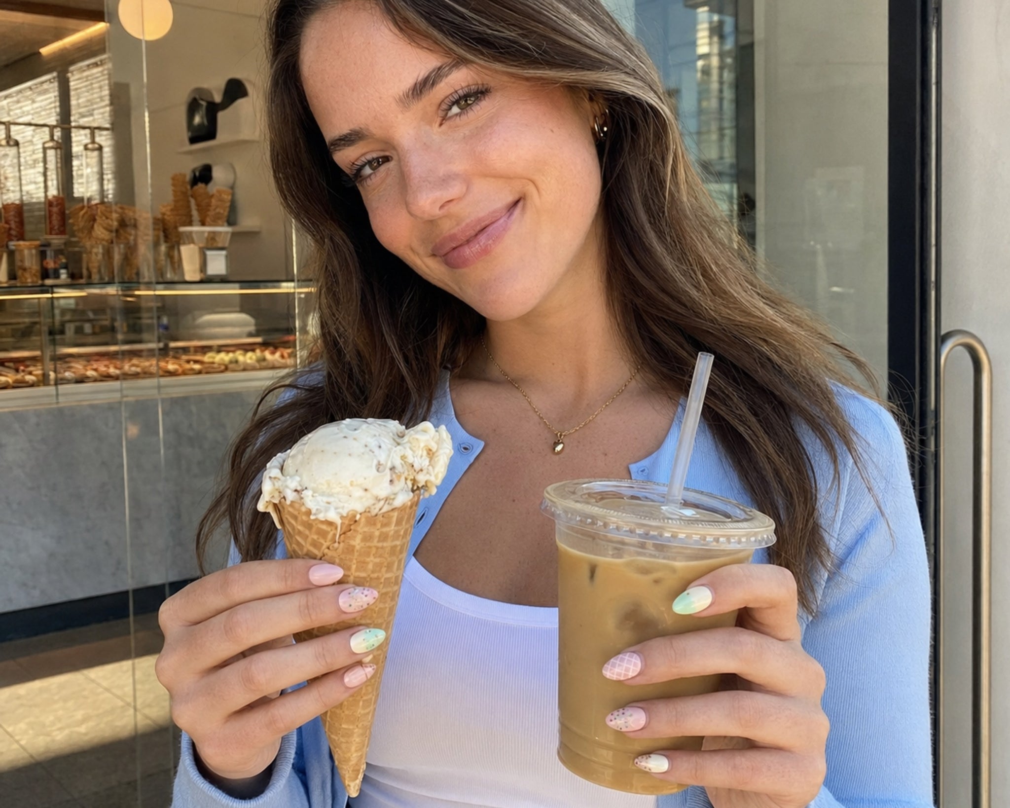 Ice Cream handmade press-on nails — READY READY NYC