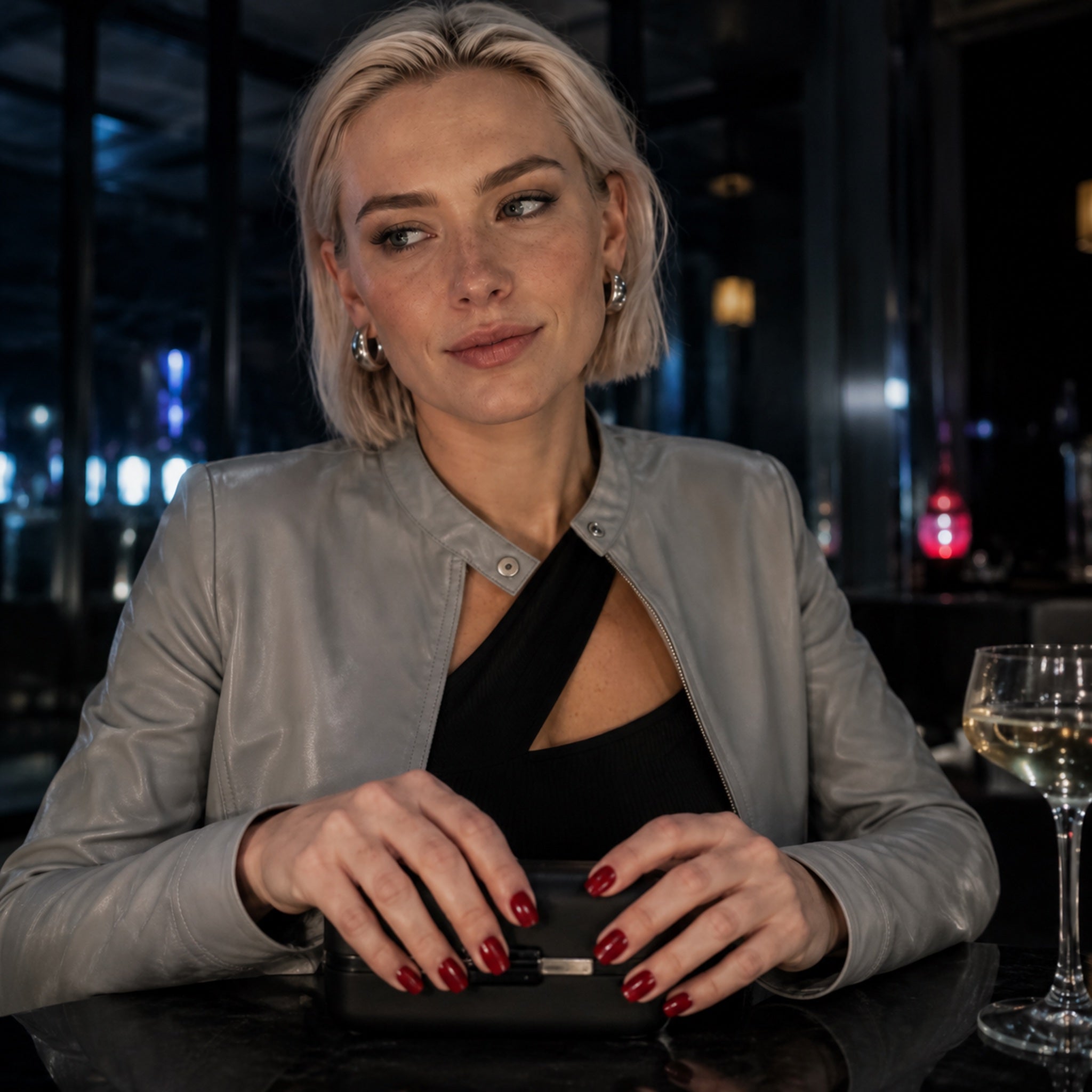 Red handmade press-on nails — READY READY NYC